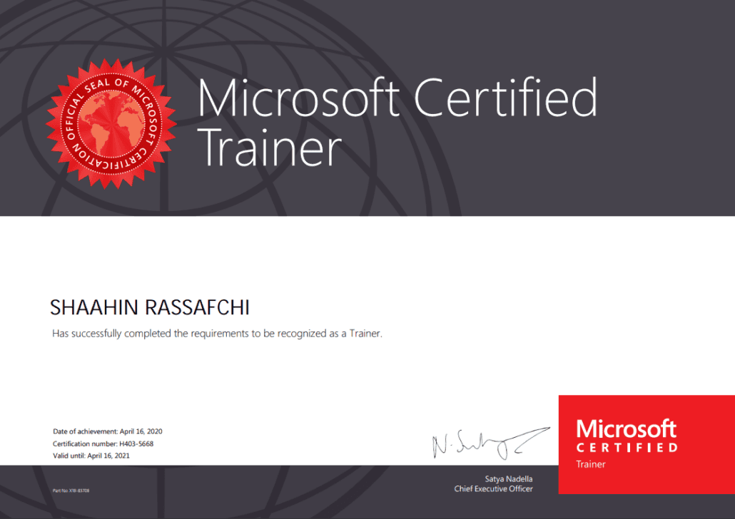 آموزش-شبکه 1 MCT Microsoft certified trainer SHAAHIN RASSAF