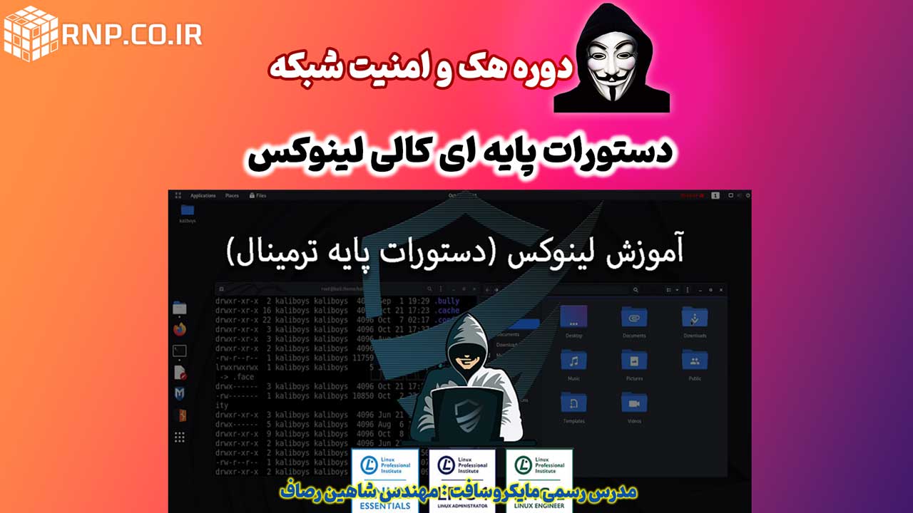 kali linux terminalدستورات پایه ای کالی لینوکس